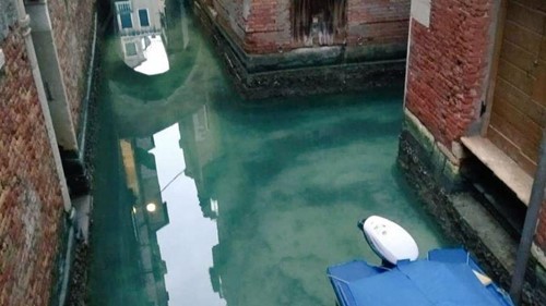 L'eau des canaux redevient limpide à Venise